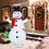 Costway 75246839 6 Feet Lighted Snowman with Top Hat and Red Scarf-White