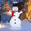 Costway 75246839 6 Feet Lighted Snowman with Top Hat and Red Scarf-White