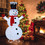 Costway 75246839 6 Feet Lighted Snowman with Top Hat and Red Scarf-White