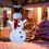 Costway 75246839 6 Feet Lighted Snowman with Top Hat and Red Scarf-White