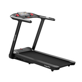 Costway 75418092 4.75HP Folding Treadmill with Preset Programs Touch Screen Control-Black