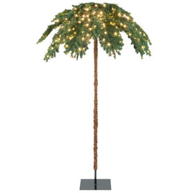 Costway 75469802 6 Feet Pre-Lit Xmas Palm Artificial Tree with 250 Warm-White LED Lights
