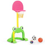 Costway 75890123 3-in-1 Kids Basketball Hoop Set Stand