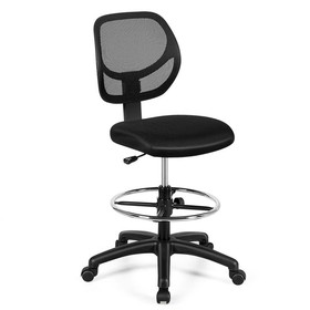 Costway 75940132 Adjustable Height Mid Back Mesh Drafting Office Chair