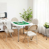 Costway 76301842 4-Player Mahjong Game Table with Iron Frame