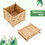 Costway 76321459 Folding Square Fir Wood Raised Garden Bed with Removable Bottom
