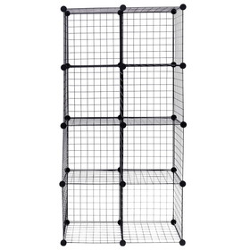 Costway 76430218 DIY 8 Cube Grid Wire Cube Shelves