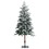 Costway 76952431 6 Feet Artificial Snow Flocked Pencil Christmas Tree with Warm White LED Lights