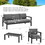 Costway 78053694 4 Pieces Outdoor Furniture Set for Backyard and Poolside-Gray
