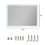 Costway 78240569 LED Wall-mounted Bathroom Rounded Arc Corner Mirror with Touch