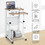 Costway 78429501 Height Adjustable Mobile Computer Stand-Up Desk with 2 Modes
