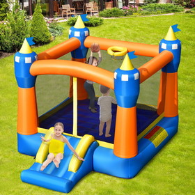 Costway 79045362 Kids Inflatable Bounce House Magic Castle with Large Jumping Area without Blower