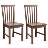 Costway 79163254 Set of 2 Dining Chairs with Solid Wooden Legs