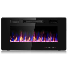 Costway 79356042 36 Inch Ultra Thin Wall Mounted Electric Fireplace