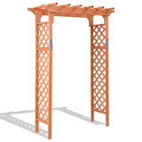 Costway 79416350 7 Feet Garden Wooden High Arbor Arch Plant Pergola