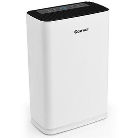 Costway 79451236 800 sq.ft Air Purifier True HEPA Filter Carbon Filter Air Cleaner Home Office