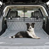 Costway 79683412 Folding Pet Divider Gate with 2 Straps and 2 Screw Caps for SUV