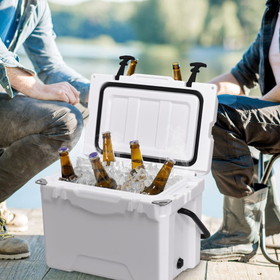 Costway 79864532 20QT Handle Lockable Fishing Camping Cooler Ice Chest