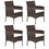 Costway 81049362 2 Pieces Outdoor PE Rattan Armchairs with Removable Cushions