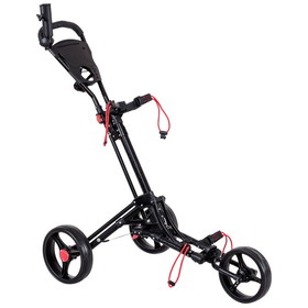 Costway 81059762 Foldable 3 Wheel Golf Pull Push Cart Trolley