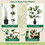Costway 81267493 2 Pack 4 Feet Artificial Monstera Deliciosa Plants for Home Office