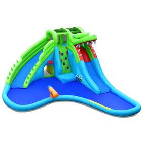 Costway 81297306 7-in-1 Inflatable Bounce House with Splashing Pool