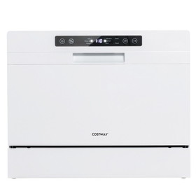 Costway 81450726 Compact Countertop Dishwasher with 6 Place Settings and 5 Washing Programs