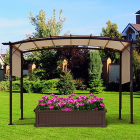 Costway 81529763 Outdoor Canopy Shade Cover with Copper Grommets & 4 Straps