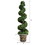 Costway 81745290 4 Feet Artificial Boxwood Spiral Green Leaves Tree