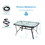 Costway 82175034 55 x 35 Inch Patio Dining Rectangle Tempered Glass Table with Umbrella Hole
