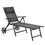 Costway 82314975 Patio Lounge Chair with Wheels Neck Pillow Aluminum Frame Adjustable-Gray