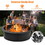 Costway 82469751 36 inch Round Steel Fire Pit Ring Line for Outdoor Backyard