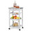 Costway 82954036 Kitchen Island Cart with Stainless Steel Tabletop and Basket