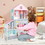 Costway 83296714 3-Tier Toddler Doll House with Furniture Gift for Age over 3