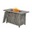 Costway 83579241 43 Inch 50 000 BTU Propane Fire Pit Table with Removable Lid-Gray