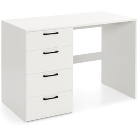 Costway 83594267 43.5 Inch Computer Desk with 4 Large Drawers-White
