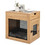 Costway 83714965 Furniture Style Dog Kennel with Drawer and Removable Dog Bed-Natrual