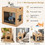 Costway 83714965 Furniture Style Dog Kennel with Drawer and Removable Dog Bed-Natrual