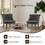 Costway 84326795 Set of 2 Upholstered Armless Slipper Chairs with Beech Wood Legs-Gray