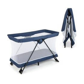 Costway 84579261 Foldable Baby Playpen with Removable Mattress and Washable Cover