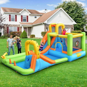 Costway 85693124 7-In-1 Jumping Bouncer Castle with 735W Blower for Backyard