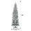 Costway 85790124 7.5 Feet Unlit Hinged Snow Flocked Artificial Pencil Christmas Tree with 641 Tips