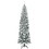 Costway 85790124 7.5 Feet Unlit Hinged Snow Flocked Artificial Pencil Christmas Tree with 641 Tips