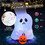 Costway 85790364 10 Feet Giant Inflatable Halloween Overlap Ghost Decoration with Colorful RGB Lights