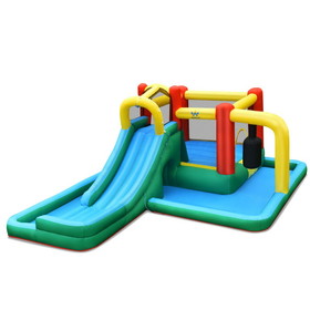 Costway 85920731 Inflatable Water Slide Climbing Bounce House with Tunnel and Blower