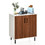 Costway 85936274 Wood Buffet Side Cabinet with 2 Doors and 5-Position Adjustable Shelf-Walnut