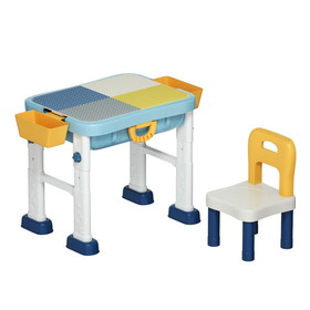 Costway 86321705 6-in-1 Kids Activity Table Set with Chair