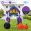 Costway 86725409 9 Feet Tall Halloween Inflatable Castle Archway Decor with Spider Ghosts and Built-in