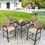 Costway 86750419 Patio Rattan Bar Stools Set of 4 with Soft Cushions