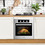 Costway 86941532 24 Inch Single Wall Oven 2.47Cu.ft with 5 Cooking Modes-Silver